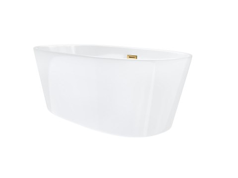 Wanna wolnostojąca Corsan SALINA 160 x 75 cm Korek klik-klak Złoty
