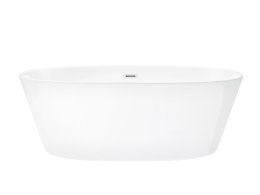Wanna wolnostojąca Corsan SALINA 170 x 72 cm Korek klik-klak Biały