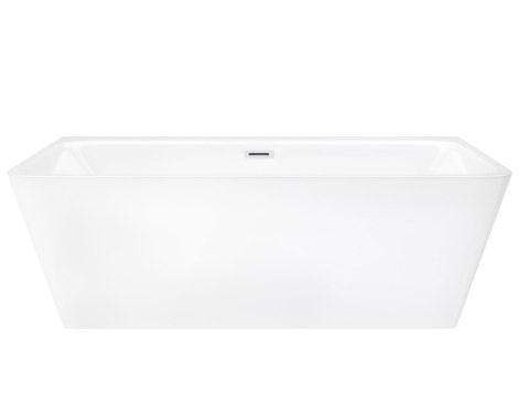 Wanna przyścienna wolnostojąca Corsan ISEO 170 x 79 cm z szeroką krawędzią Korek klik-klak Biały