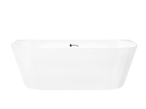 Wanna przyścienna wolnostojąca Corsan MONO 170 x 80 cm Korek klik-klak Chrom