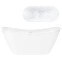 Wanna wolnostojąca Corsan E043 Nauti 160 cm z wykończeniem białym