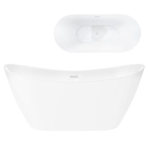 Wanna wolnostojąca Corsan E043 Nauti 160 cm z wykończeniem białym
