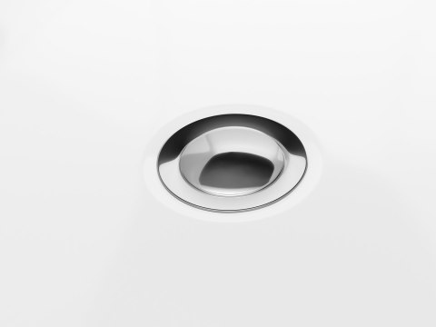 Wanna wolnostojąca narożna Corsan INTERO 160 x 74 z szeroką krawędzią Montaż lewostronny Korek klik-klak Chrom