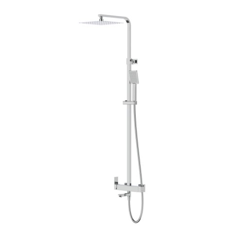 Zestaw natryskowy Kolumna prysznicowa Corsan ANGO Deszczownica 25cm Wylewka obrotowa Chrom