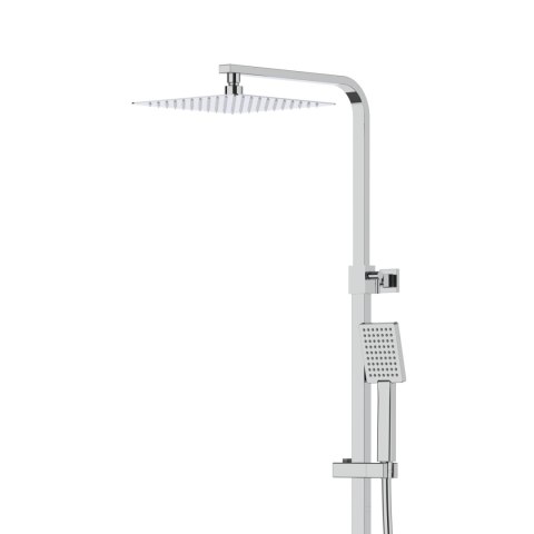 Zestaw natryskowy Kolumna prysznicowa Corsan ANGO Deszczownica 25cm Wylewka obrotowa Chrom