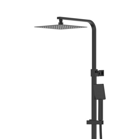 Zestaw natryskowy Kolumna prysznicowa Corsan ANGO Deszczownica 25cm Wylewka obrotowa Czarna