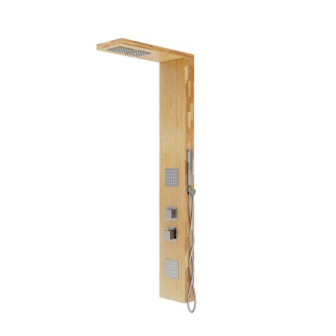 Panel prysznicowy Corsan BASTI Termostat Drewno bambusowe