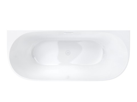 Wanna przyścienna wolnostojąca Corsan MONO 150 x 74 cm Korek klik-klak Biały