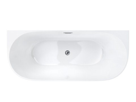 Wanna przyścienna wolnostojąca Corsan MONO 150 x 74 cm Korek klik-klak Chrom