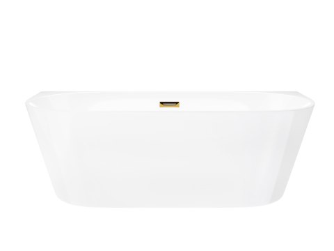 Wanna przyścienna wolnostojąca Corsan MONO 150 x 74 cm Korek klik-klak Złoty
