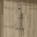 Zestaw natryskowy z termostatem Kolumna Corsan LUGO Deszczownica 25cm Chrom