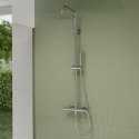 Zestaw natryskowy z termostatem Kolumna Corsan LUGO Deszczownica 25cm Chrom