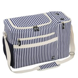 Torba termiczna piknikowa CILIO 45 x 20 x 30 cm 23 L biało niebieska