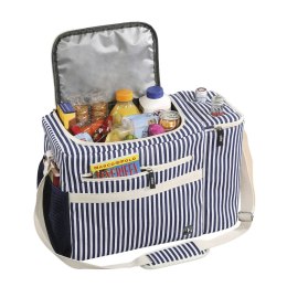 Torba termiczna piknikowa CILIO 45 x 20 x 30 cm 23 L biało niebieska