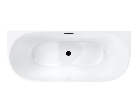 Wanna przyścienna wolnostojąca Corsan MONO 150 x 74 cm Korek klik-klak Grafit / GunMetal