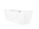 Wanna przyścienna wolnostojąca Corsan MONO 150 x 74 cm Korek klik-klak Grafit / GunMetal