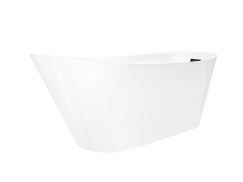 Wanna wolnostojąca Corsan ESTELLA 160 x 74 cm Korek klik-klak Grafit / GunMetal