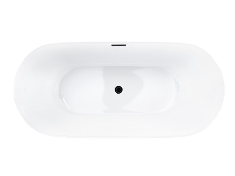 Wanna wolnostojąca Corsan OLVENA 160 x 76 cm Korek klik-klak Grafit / GunMetal