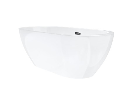 Wanna wolnostojąca Corsan RENO 170 x 80 cm z boczną półką Korek klik-klak Grafit / GunMetal