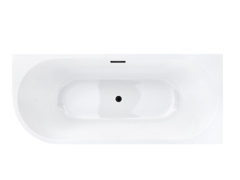 Wanna wolnostojąca narożna Corsan INTERO 160 x 74 Montaż prawostronny Korek klik-klak Grafit / GunMetal