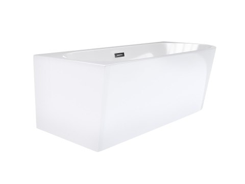 Wanna wolnostojąca narożna Corsan INTERO SLIM 160 x 74 z szeroką krawędzią Montaż lewostronny Korek klik-klak Grafit / Gun Metal