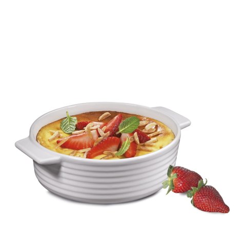 Brytfanna porcelanowa MAŁA KUCHENPROFI okrągła śred. 16 x 5 cm 0,7 L biała