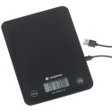 Elektroniczna waga kuchenna ładowana przez USB ZASSENHAUS 21,5 x 16 cm czarna