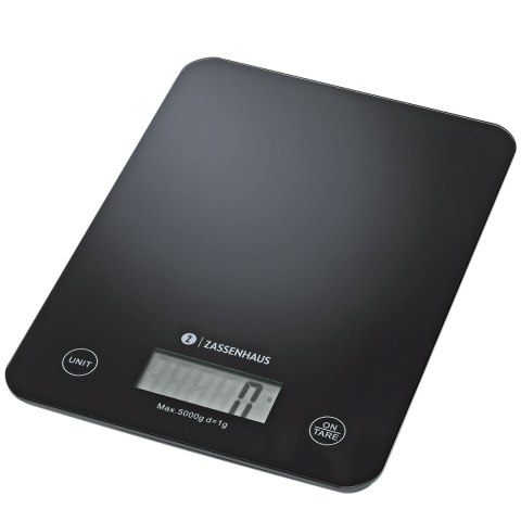 Elektroniczna waga kuchenna ładowana przez USB ZASSENHAUS 21,5 x 16 cm czarna