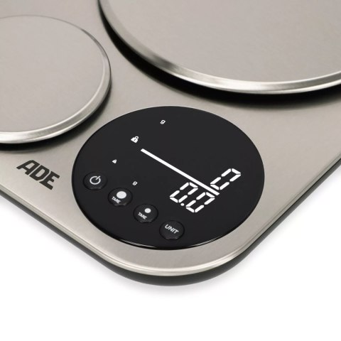 Podwójna waga kuchenna ADE precyzyjna standardowa do 500 G do 5 KG 23 x 16 x 3 cm