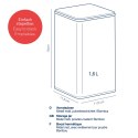 Pojemnik kuchenny, metal/bambus, 1,6 l, 11,5 x 11,5 x 19 cm