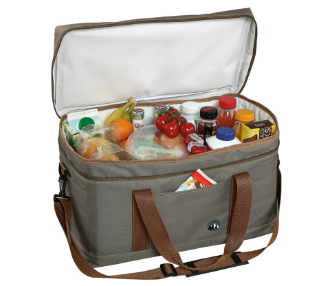 Torba termiczna piknikowa CILIO 46 x 23 x 26 CM 25 L jasny szary