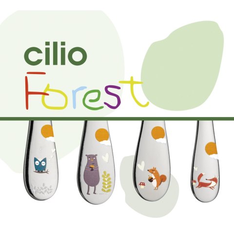 Zestaw 4 sztućców dla dzieci CILIO FOREST