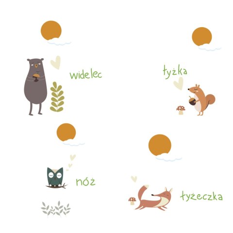 Zestaw 4 sztućców dla dzieci CILIO FOREST