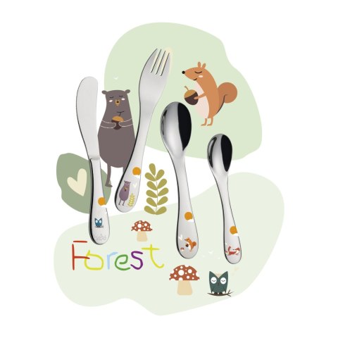 Zestaw 4 sztućców dla dzieci CILIO FOREST
