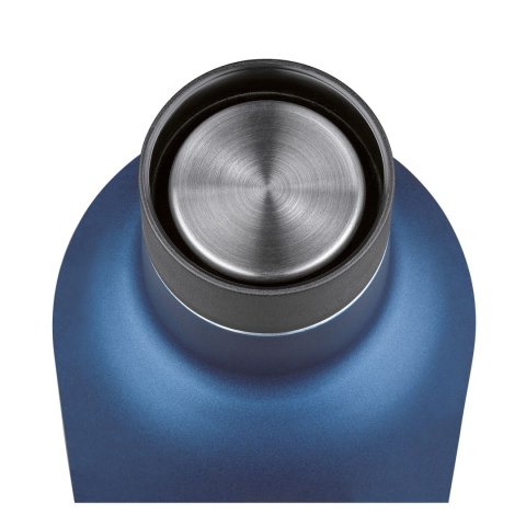 Butelka termiczna, stal nierdzewna, 0,65 l, śred. 8 x 24,5 cm, niebieska matowa