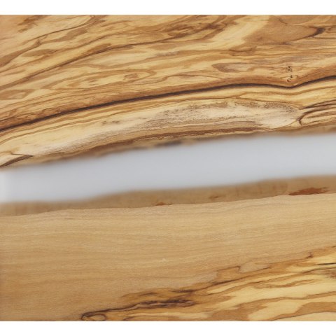 Deska do serwowania, drewno oliwne/żywica epoksydowa, 45 x 22 cm, przezroczysta