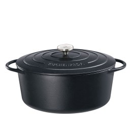 Garnek do zapiekania owalny 12,5 L KUCHENPROFI długość 40 cm czarny