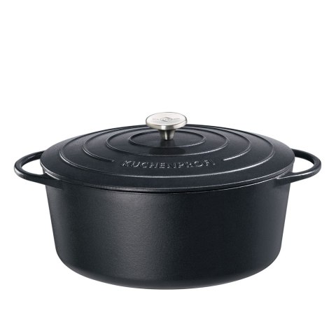 Garnek do zapiekania owalny 12,5 L KUCHENPROFI długość 40 cm czarny