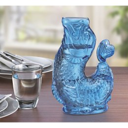 Karafka na wodę, szkło borokrzemowe, 1,0 l, 15,5 x 10 x 23 cm, niebieska