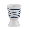 Kieliszek na jajko CILIO porcelana śred. 5 x 7 cm granatowe pręgi