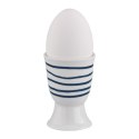 Kieliszek na jajko CILIO porcelana śred. 5 x 7 cm granatowe pręgi