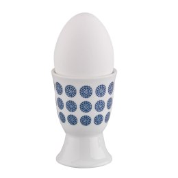 Kieliszek na jajko, porcelana, śred. 5 x 7 cm, niebieskie kropki
