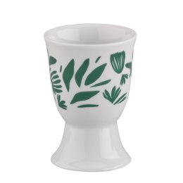 Kieliszek na jajko, porcelana, śred. 5 x 7 cm, zielone liście