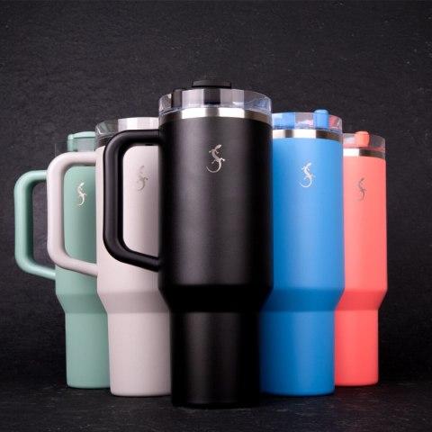 Kubek termiczny, stal nierdzewna, 1,2 l, różowy