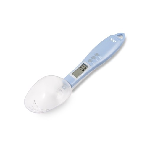 Łyżka miarka z wagą do 300 G 25 cm ADE błękitna