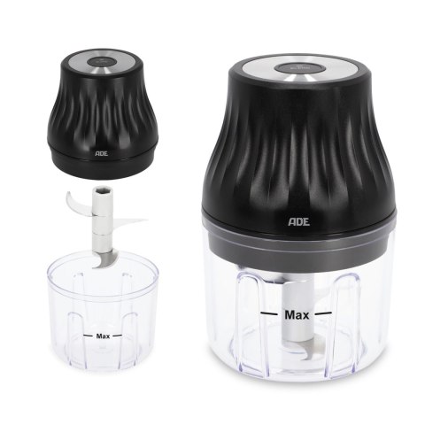 Mini siekacz elektryczny ładowany przez USB 0,15 L ADE śred. 9 x 13,5 cm czarny