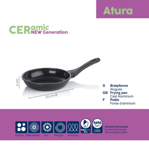 Patelnia z ceramiczną powłoką nieprzywierającą KELA śred. 20 cm