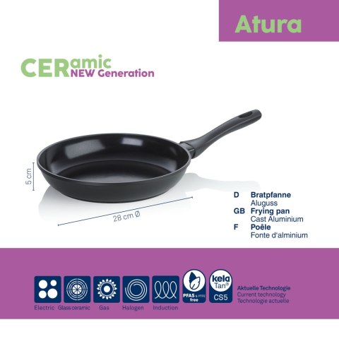 Patelnia z ceramiczną powłoką nieprzywierającą KELA śred. 28 cm