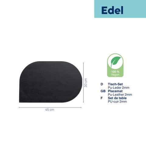 Podkładka na stół KELA skóra syntetyczna 45 x 30 cm czarna