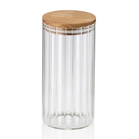 Pojemnik kuchenny, szkło borokrzemowe/drewno akacji, 0,9 l, śred. 9 x 18 cm